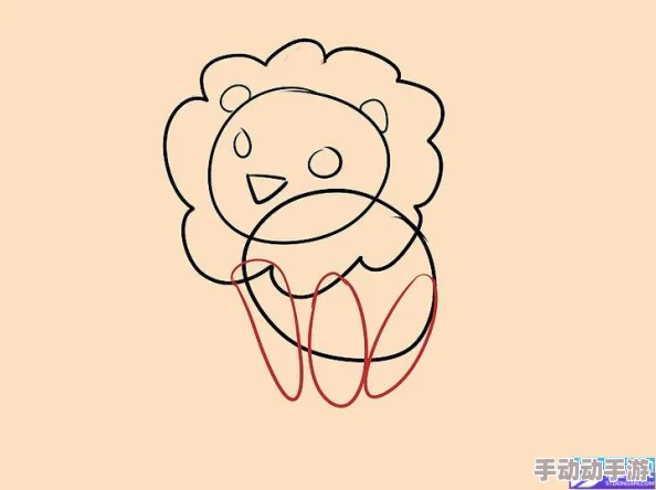 qq画图红包狮子怎么画_qq画图红包狮子简笔画